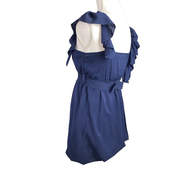 Flavio Casteilani Silk Ruffle Sleeveless Dress NWT - Picture 7 of 10